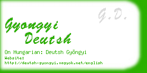 gyongyi deutsh business card