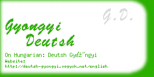 gyongyi deutsh business card